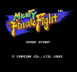 Mighty Final Fight (Japan) Title Screen